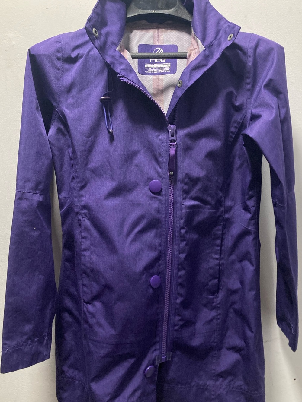 MPG Purple Rain Jacket Women’s Small Lightweight Coat